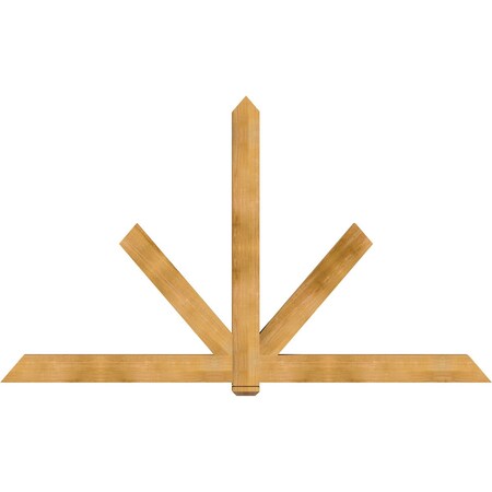 Ekena Millwork Kennewick Rough Sawn Timber Gable Bracket, Western Red Cedar, 108"W x 63"H x 4"D x 6"F, 14/12 Pitch GBW108X63X0406KEN00RWR